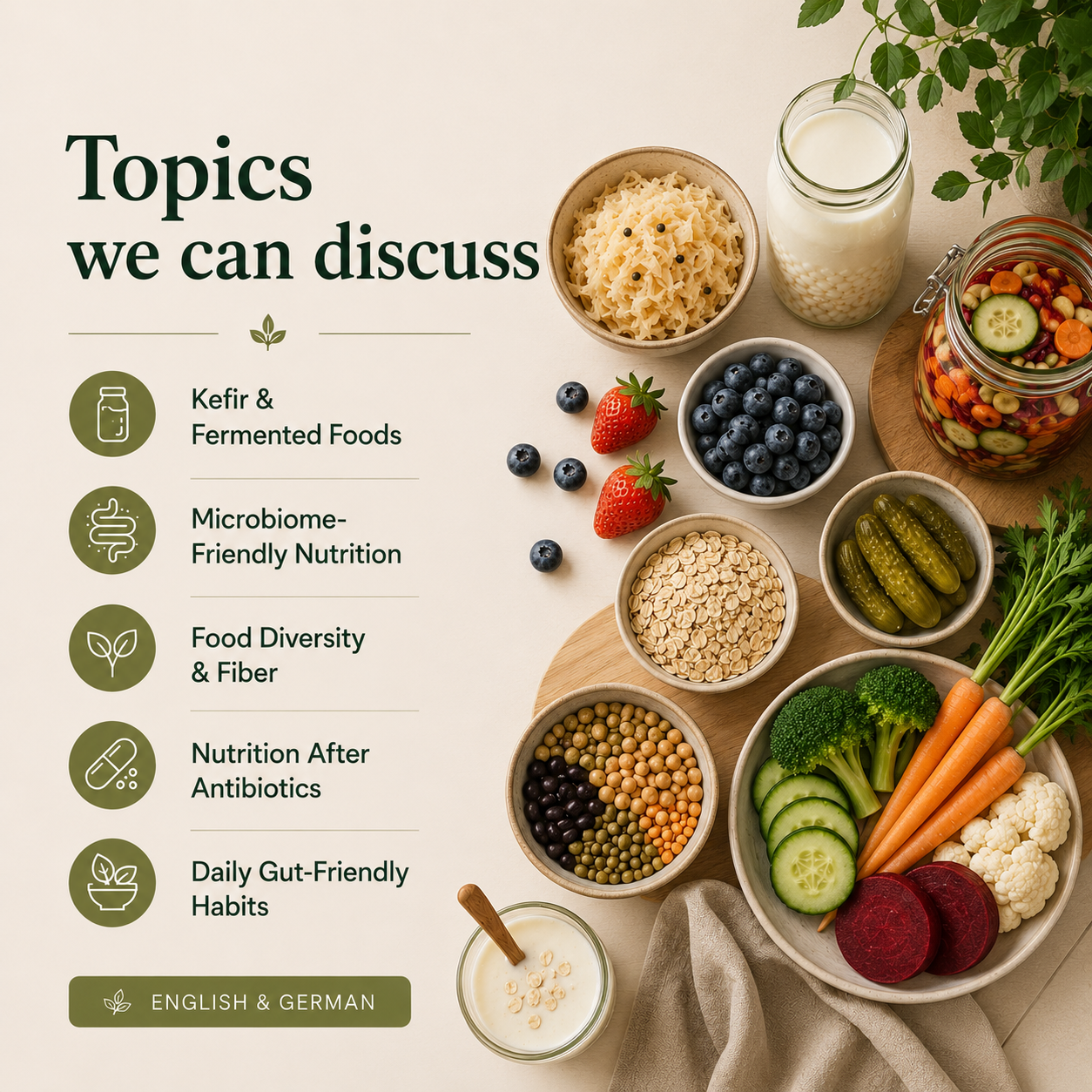 Beratung zu darmfreundlicher Ernährung & Fermentation